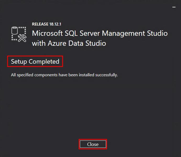 SQL-2019-Express-Managment-installation-completed