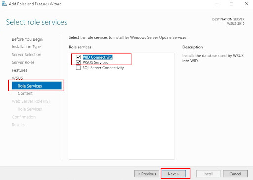 IIS Role to the Windows Update Server 1
