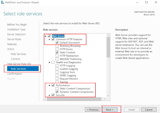 IIS Role to the Windows Update Server 4