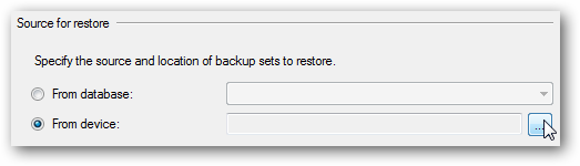 restore database sql server